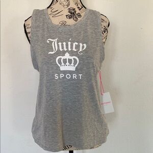 NWT
Juicy Couture Gray Sport Sleeveless Muscle Tee